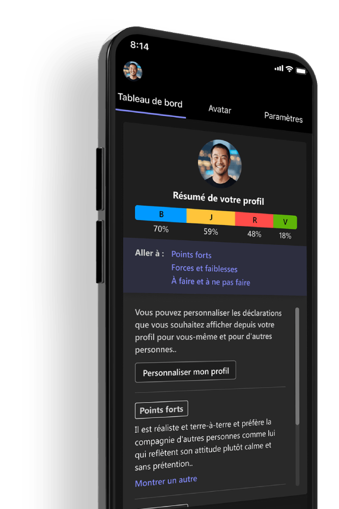 Insights Discovery smartphone app
